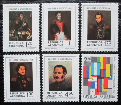 Poštovní známky Argentina 1974 Bitva u Ayacucha, 150. výroèí 