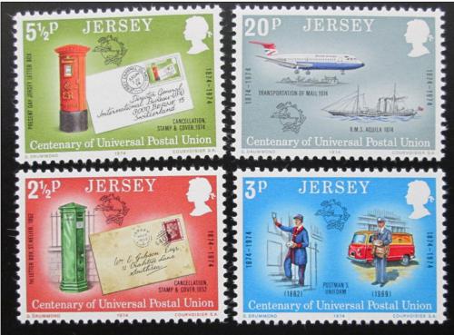 Poštovní známky Jersey 1974 UPU, 100. výroèí Mi# 99-102