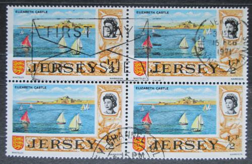 Poštovní známky Jersey 1969 Zámek Elizabeth ètyøblok Mi# 7