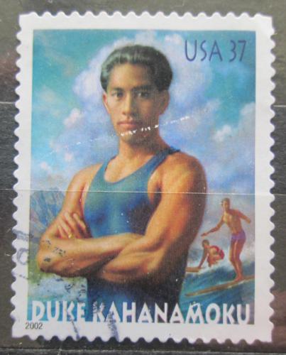 Poštovní známka USA 2002 Duke Kahanamoku, surfaø Mi# 3634