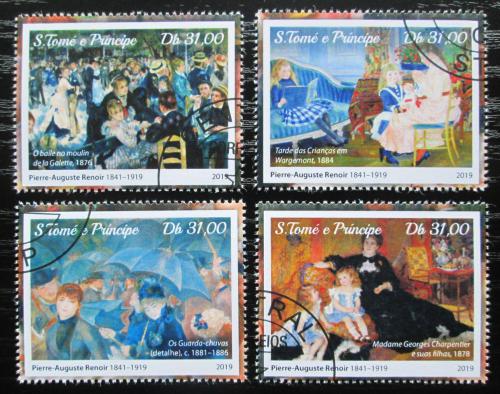 Poštovní známky Svatý Tomáš 2019 Umìní, Pierre-Auguste Renoir Mi# N/N