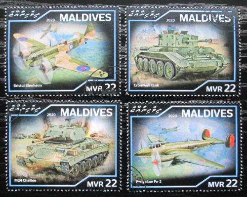 Poštovní známky Maledivy 2020 Bojová technika 2. svìtové války Mi# 9040-43 Kat 11€