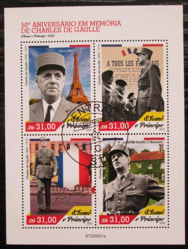 Poštovní známky Svatý Tomáš 2020 Charles de Gaulle Mi# N/N