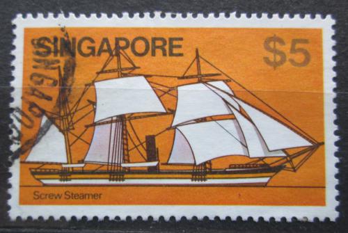 Potovn znmka Singapur 1980 Plachetnice Mi# 353 y