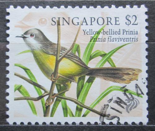 Poštovní známka Singapur 1998 Prinie žlutobøichá Mi# 880