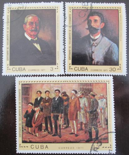Poštovní známky Kuba 1971 Umìní Mi# 1730-32