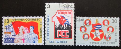 Poštovní známky Kuba 1975 Sjezd komunistické strany Mi# 2099-2101