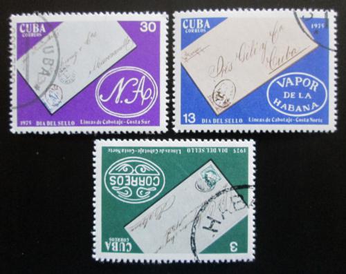 Poštovní známky Kuba 1975 Den známek Mi# 2045-47