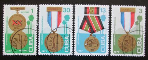 Poštovní známky Kuba 1977 Státní vyznamenání Mi# 2230-33