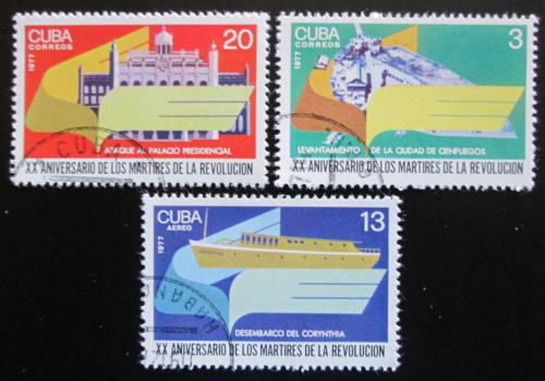 Poštovní známky Kuba 1977 Obìti revoluce Mi# 2264-66