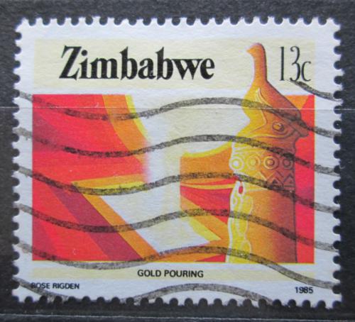 Poštovní známka Zimbabwe 1985 Odlévání zlata Mi# 316 A