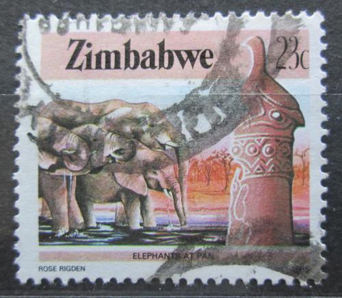 Poštovní známka Zimbabwe 1985 Sloni Mi# 321 A