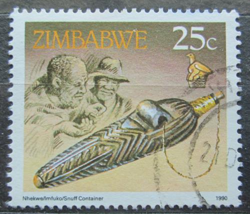 Poštovní známka Zimbabwe 1990 Zásobník na tabák Mi# 427