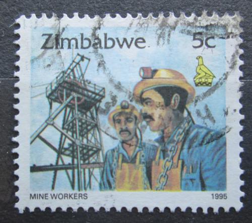 Poštovní známka Zimbabwe 1995 Horníci Mi# 542