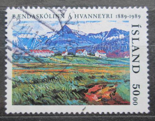 Potovn znmka Island 1989 Zemdlsk kola v Hvanneyri Mi# 706