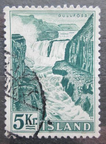 Poštovní známka Island 1956 Vodopády Gullfoss Mi# 310