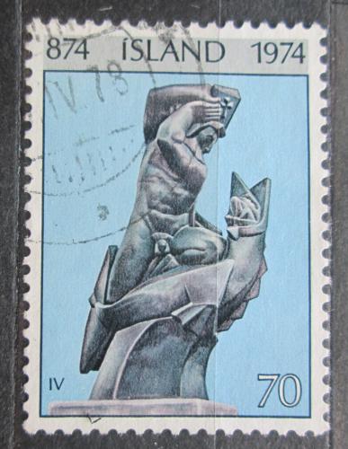 Potovn znmka Island 1974 Bronzov socha, Asmundur Sveinsson Mi# 488 - zvtit obrzek