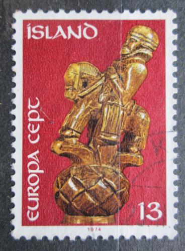 Poštovní známka Island 1974 Evropa CEPT, døevìná socha Mi# 489