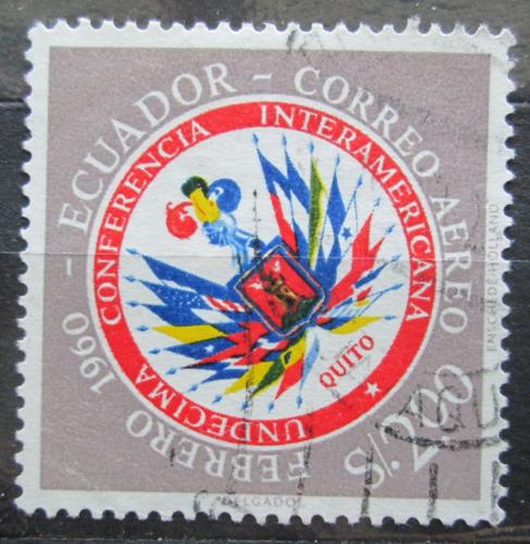 Poštovní známka Ekvádor 1960 Vlajky Mi# 1019
