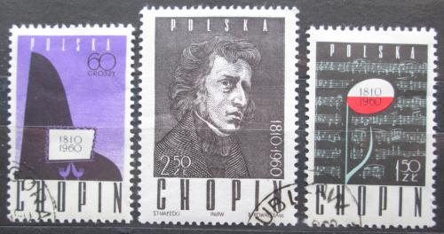 Potovn znmky Polsko 1960 Frdric Chopin Mi# 1148-50