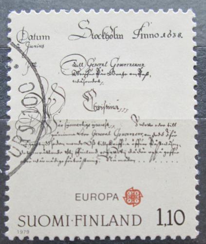 Poštovní známka Finsko 1979 Dopis královny Kristiny Mi# 842