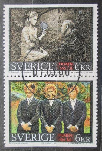 Poštovní známka Švédsko 1995 Kino, 100. výroèí Mi# 1904-05