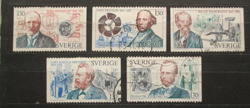 Poštovní známky Švédsko 1976 Vynálezci Mi# 959-63