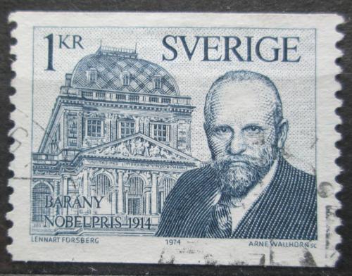 Poštovní známka Švédsko 1974 Robert Bárány, fyziolog Mi# 888