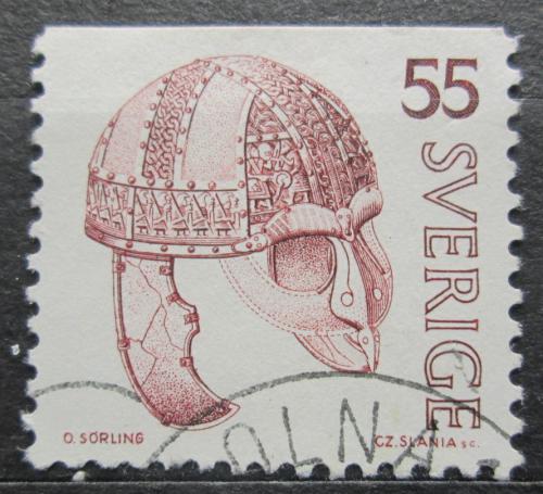 Poštovní známka Švédsko 1975 Stará helma Mi# 898 x Do