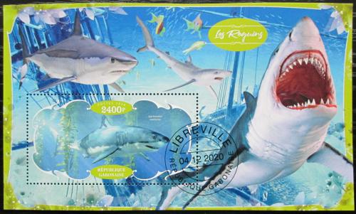 Poštovní známka Gabon 2020 Žraloci Mi# N/N
