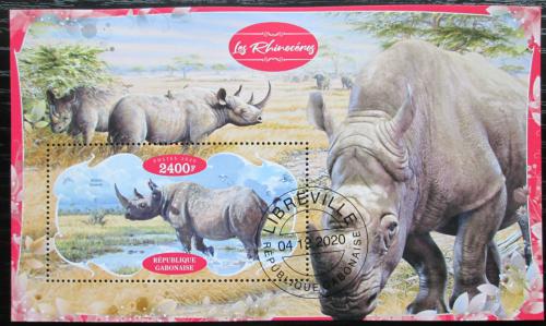 Poštovní známka Gabon 2020 Nosorožci Mi# N/N