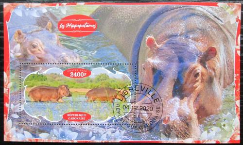 Poštovní známka Gabon 2020 Hroši Mi# N/N