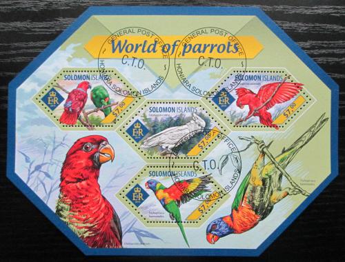 Poštovní známky Šalamounovy ostrovy 2014 Papoušci Mi# 2632-35 Kat 9.50€ 