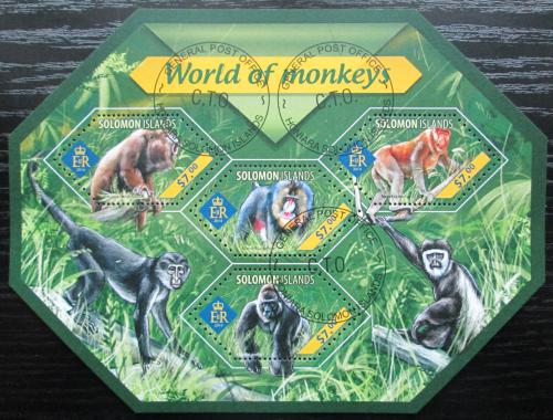 Poštovní známky Šalamounovy ostrovy 2014 Opice Mi# 2677-80 Kat 9.50€