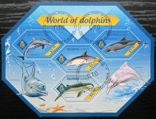 Poštovní známky Šalamounovy ostrovy 2014 Delfíni Mi# 2657-60 Kat 9.50€
