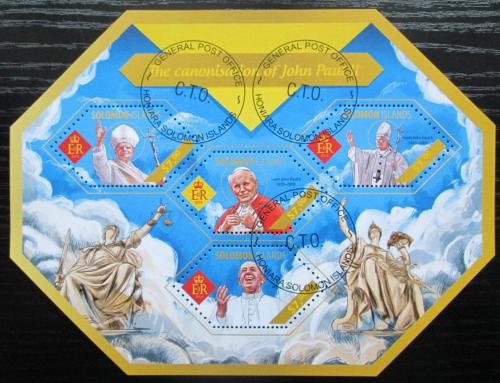 Poštovní známky Šalamounovy ostrovy 2014 Papež Jan Pavel II Mi# 2682-85 Kat 9.50€