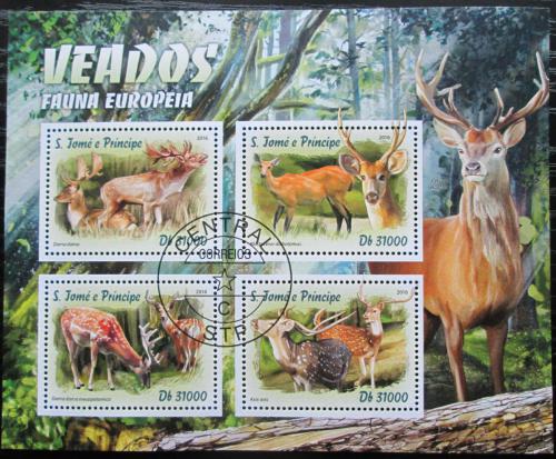 Poštovní známky Svatý Tomáš 2016 Evropští jeleni Mi# 6741-44 Kat 12€