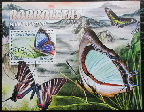 Poštovní známka Svatý Tomáš 2016 Asijští motýli Mi# Block 1200 Kat 10€