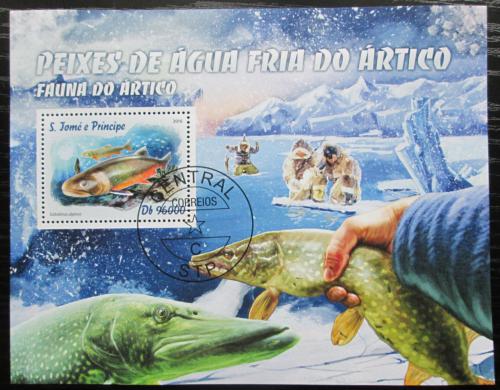 Poštovní známka Svatý Tomáš 2016 Ryby Antarktidy Mi# Block 1208 Kat 10€