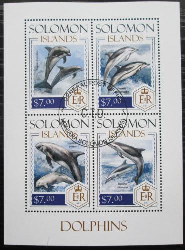 Poštovní známky Šalamounovy ostrovy 2014 Delfíni Mi# 2337-40 Kat 9.50€