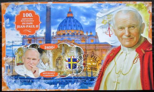 Poštovní známka Gabon 2020 Papež Jan Pavel II. Mi# N/N