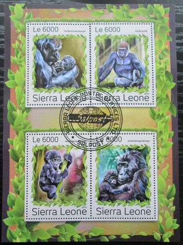 Poštovní známky Sierra Leone 2016 Gorily Mi# 8003-06 Kat 11€