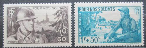 Poštovní známky Francie 1940 Naši vojáci Mi# 464-65 Kat 7€