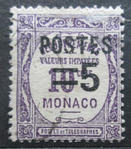 Poštovní známka Monako 1937 Doplatní pøetisk Mi# 149