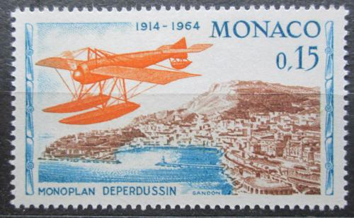 Poštovní známka Monako 1964 Letadlo Deperdussin nad Monte Carlo Mi# 762