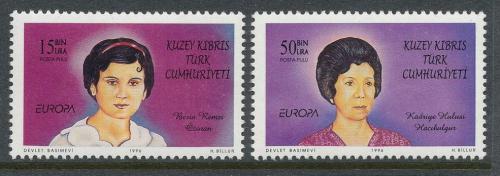 Poštovní známky Kypr Tur. 1996 Evropa CEPT, slavné ženy Mi# 428-29 Kat 6€