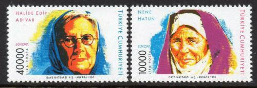 Poštovní známky Turecko 1996 Evropa CEPT, slavné ženy Mi# 3074-75 Kat 5€
