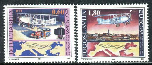 Poštovní známky Jugoslávie 1994 Evropa CEPT, objevy Mi# 2657-58 Kat 4.50€