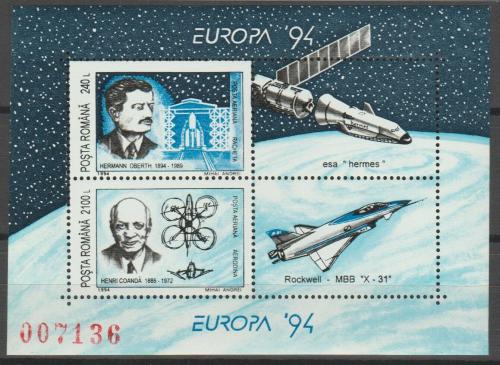 Poštovní známky Rumunsko 1994 Evropa CEPT, objevy Mi# Block 289 Kat 5€