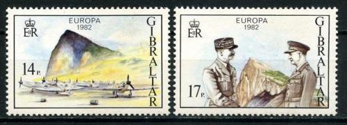 Poštovní známky Gibraltar 1982 Evropa CEPT, historické události Mi# 451-52